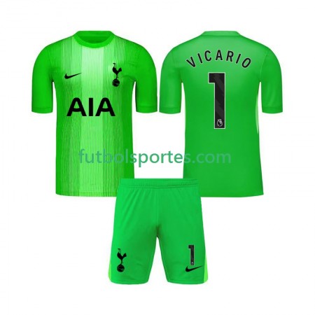 Camiseta Tottenham Hotspur Guglielmo Vicario 1 Portero Niño Primera Equipación 2025/2026
